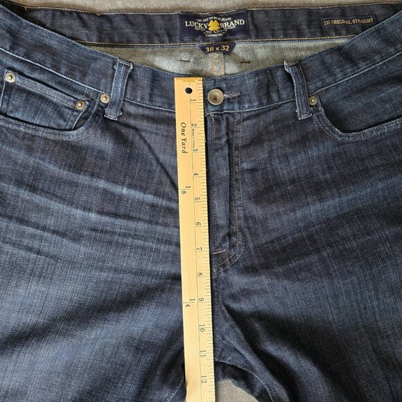 Lucky Brand Jeans 221 Original Straight Dark Denim Size 38 x 32 - Picture 9 of 11
